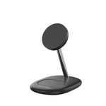 CANYON OnCharge 205 2-in-1 Qi2 magnētiskā uzlādes stacija, 15W, melna