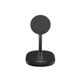 CANYON OnCharge 205 2-in-1 Qi2 magnētiskā uzlādes stacija, 15W, melna