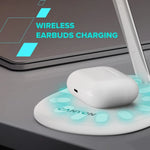CANYON OnCharge 205 2-in-1 Qi2 magnētiskā uzlādes stacija, 15W, melna