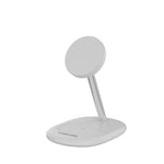 CANYON OnCharge 205 2-in-1 Qi2 magnētiskā uzlādes stacija, 15W, balta