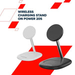 CANYON OnCharge 205 2-in-1 Qi2 magnētiskā uzlādes stacija, 15W, balta