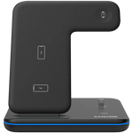 CANYON WS-302 3-in-1 Qi bezvadu uzlādes stacija, 15W, melna