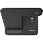 CANYON WS-302 3-in-1 Qi bezvadu uzlādes stacija, 15W, melna