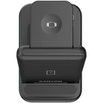CANYON WS-304 3-in-1 Qi salokāma bezvadu uzlādes stacija, 15W, melna