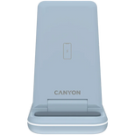 CANYON WS-304 3-in-1 Qi salokāma bezvadu uzlādes stacija, 15W, zila