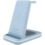 CANYON WS-304 3-in-1 Qi salokāma bezvadu uzlādes stacija, 15W, zila