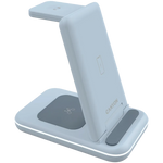 CANYON WS-304 3-in-1 Qi salokāma bezvadu uzlādes stacija, 15W, zila