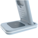 CANYON WS-304 3-in-1 Qi salokāma bezvadu uzlādes stacija, 15W, zila