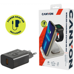 CANYON WS-304 3-in-1 Qi salokāma bezvadu uzlādes stacija, 15W, krēmkrāsa