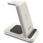 CANYON WS-304 3-in-1 Qi salokāma bezvadu uzlādes stacija, 15W, krēmkrāsa