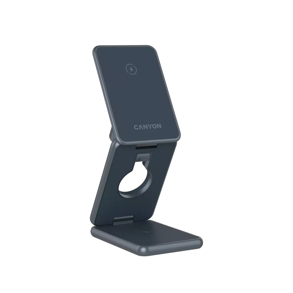 CANYON OnCharge 309 15W 3in1 Foldable Wireless Charger, Metal