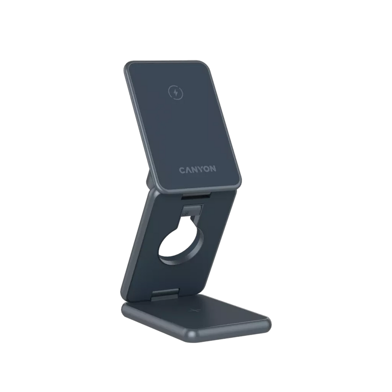 Складное беспроводное зарядное устройство CANYON OnCharge 309 15 Вт 3 в 1, металл