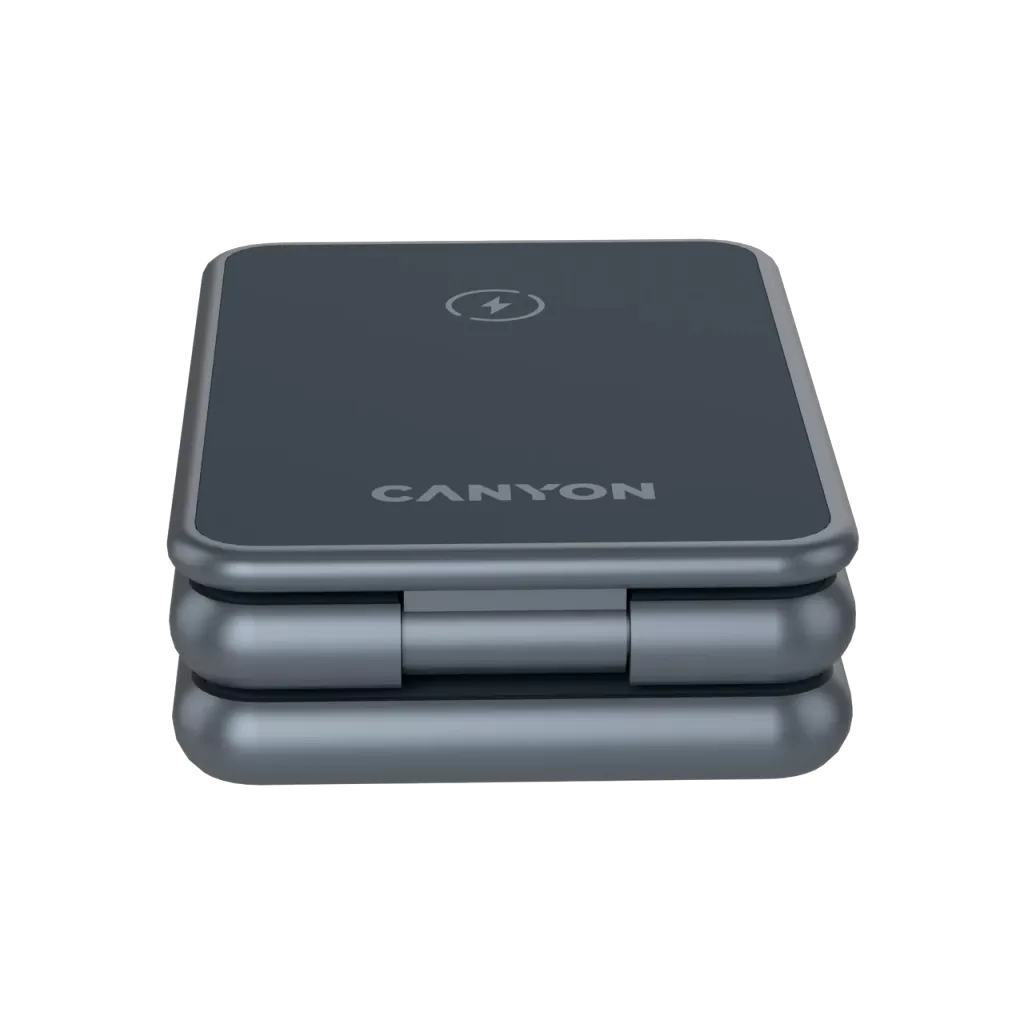 CANYON salokāmais bezvadu lādētājs OnCharge 309 15W 3in1, metāla