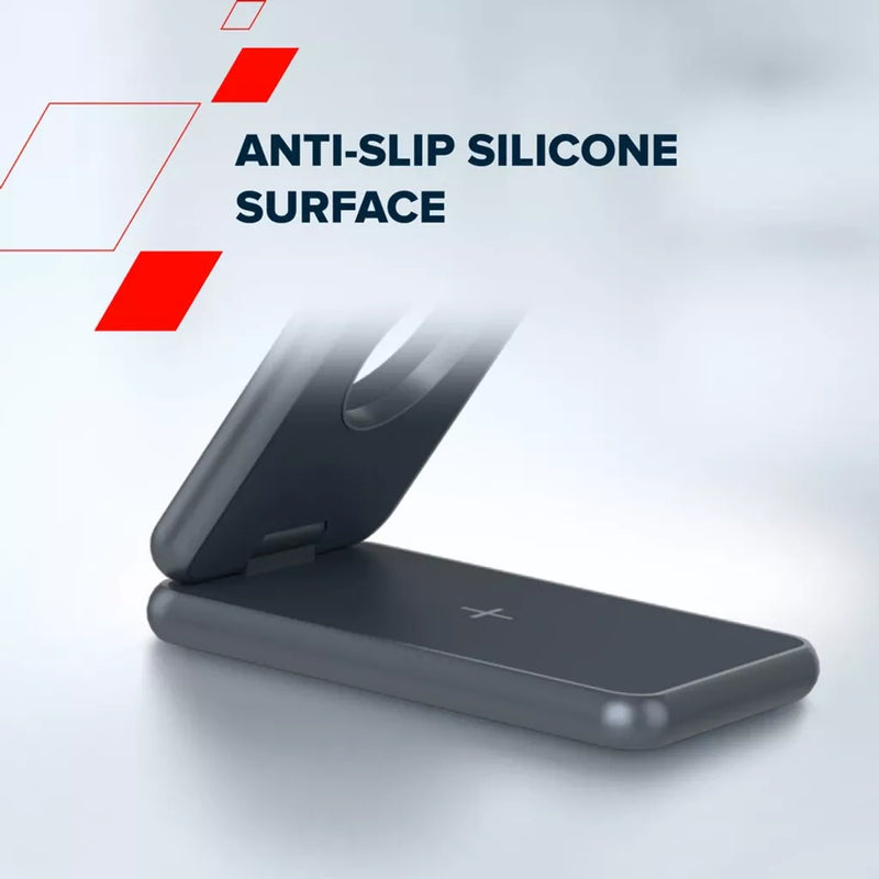 Складное беспроводное зарядное устройство CANYON OnCharge 309 15 Вт 3 в 1, металл