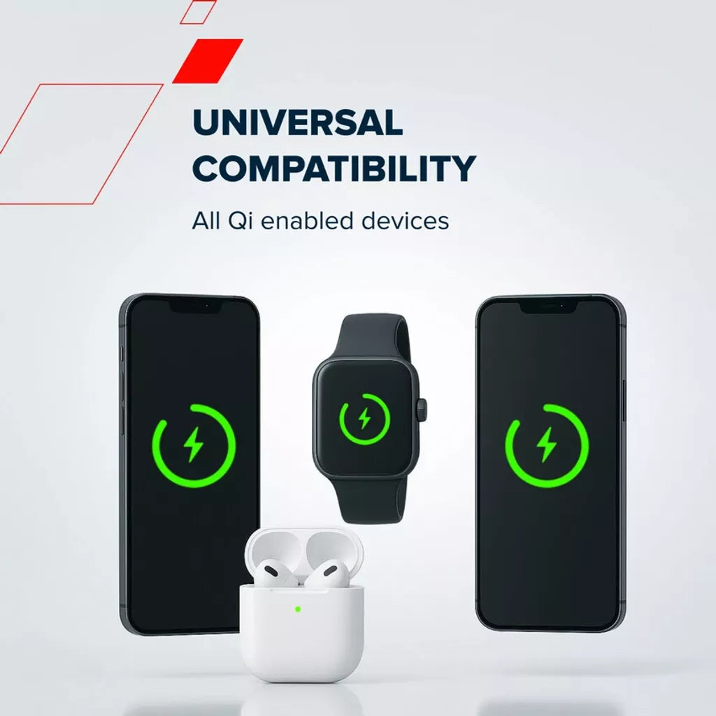 CANYON salokāmais bezvadu lādētājs OnCharge 309 15W 3in1, metāla