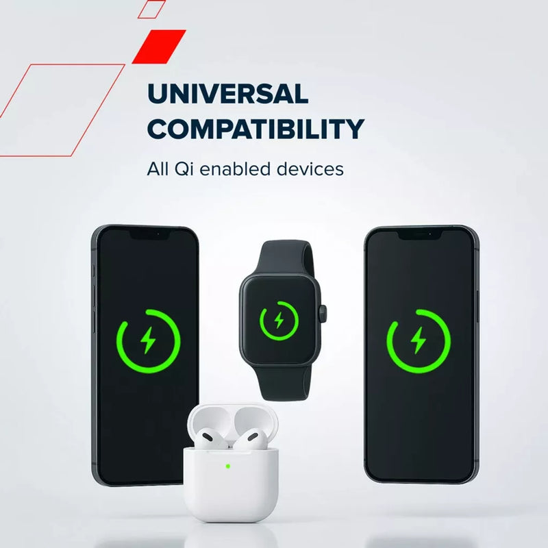 Складное беспроводное зарядное устройство CANYON OnCharge 309 15 Вт 3 в 1, металл