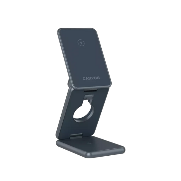 CANYON salokāmais bezvadu lādētājs OnCharge 309 15W 3in1, metāla