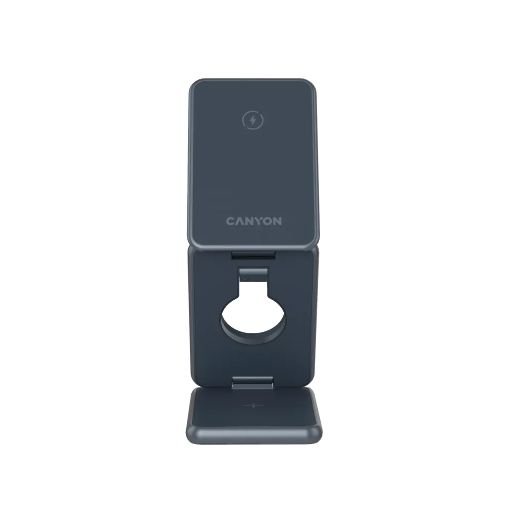 CANYON salokāmais bezvadu lādētājs OnCharge 309 15W 3in1, metāla