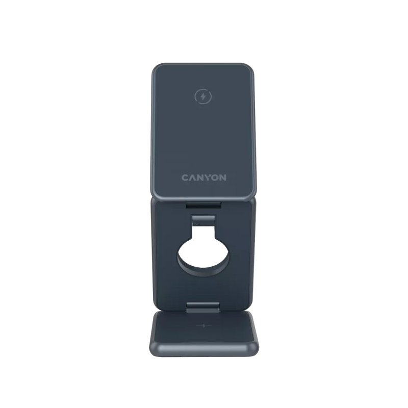 Складное беспроводное зарядное устройство CANYON OnCharge 309 15 Вт 3 в 1, металл