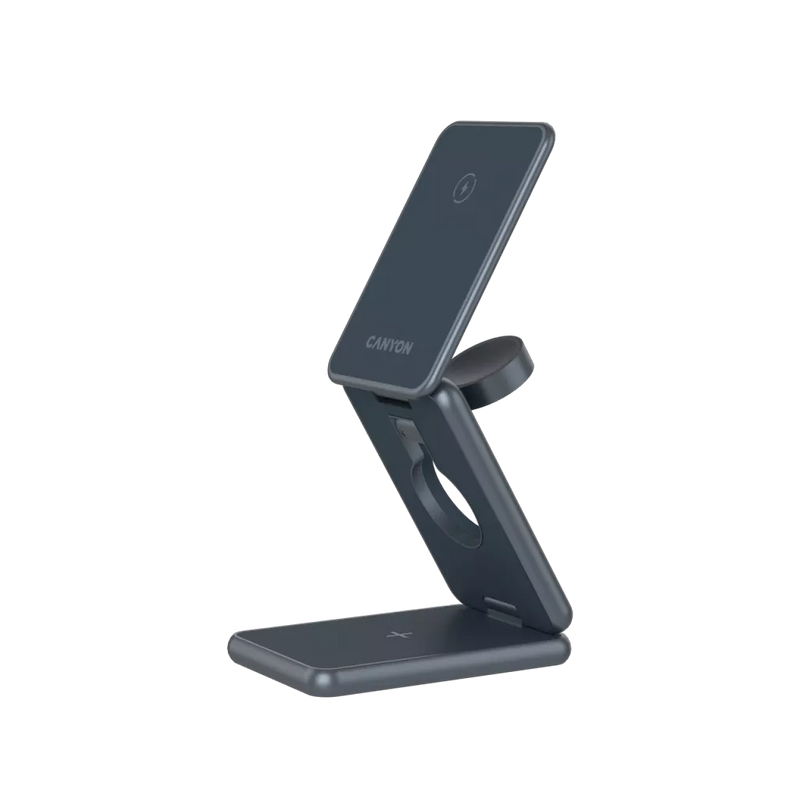 Складное беспроводное зарядное устройство CANYON OnCharge 309 15 Вт 3 в 1, металл