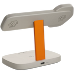CANYON Hexagon WCS-310 3-in-1 Qi magnētiskā uzlādes stacija, 15W, pelēka/oranža