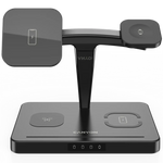 CANYON WS-404 4-in-1 Qi bezvadu uzlādes stacija, 15W, melna