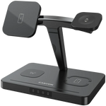 CANYON WS-404 4-in-1 Qi bezvadu uzlādes stacija, 15W, melna