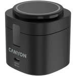 CANYON OnCharge 405 4-in-1 Qi2 magnētiskā uzlādes stacija, 15W, melna