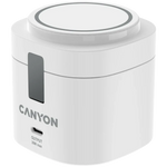 CANYON OnCharge 405 4-in-1 Qi2 magnētiskā uzlādes stacija, 15W, balta