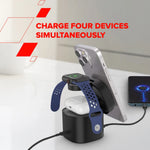 CANYON OnCharge 405 4-in-1 Qi2 magnētiskā uzlādes stacija, 15W, balta