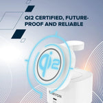 CANYON OnCharge 405 4-in-1 Qi2 magnētiskā uzlādes stacija, 15W, balta