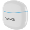 CANYON TWS-5 bezvadu Bluetooth 5.3 stereo austiņas ar iebūvētu mikrofonu un USB-C uzlādes kārbu, zilas