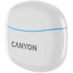 CANYON TWS-5 bezvadu Bluetooth 5.3 stereo austiņas ar iebūvētu mikrofonu un USB-C uzlādes kārbu, zilas