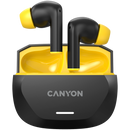 CANYON austiņas HEXAGON 7 TWS ANC+ENC bezvadu uzlāde Melns/Dzeltens