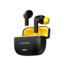 CANYON austiņas HEXAGON 7 TWS ANC+ENC bezvadu uzlāde Melns/Dzeltens