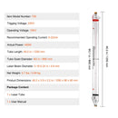 VEVOR 90W CO₂ lāzera caurule – 1250 mm borosilikāta stikla lāzergriešanas caurule