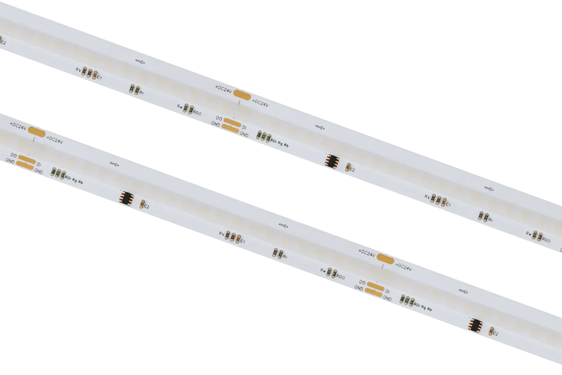 Cena par 1m_16W/m(750Lm/m) FOSE COB RGBW SPI LED lente, 24V, 4000K, IP20