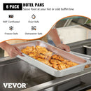 VEVOR 6 gab. Tvaika galda trauki, 8.5 L, nerūsējošais tērauds, 530 x 325 x 66 mm