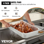 VEVOR 4 Gabalu Tvaika Galda Pannas, 53 x 32,5 x 10 cm, 13L, Nerūsējošā Tērauda
