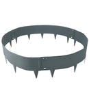 VEVOR tērauda dārza apmale, 5 gab., 990 × 127 mm metāla ainavu apmales sloksnes, ar 80 mm smailēm iesitama dārza apmale, lokāma metāla zāliena un dārza apmale pagalmam, tumši pelēka