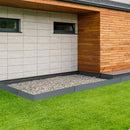 VEVOR tērauda dārza apmale, 5 gab., 990 × 127 mm metāla ainavu apmales sloksnes, ar 80 mm smailēm iesitama dārza apmale, lokāma metāla zāliena un dārza apmale pagalmam, tumši pelēka