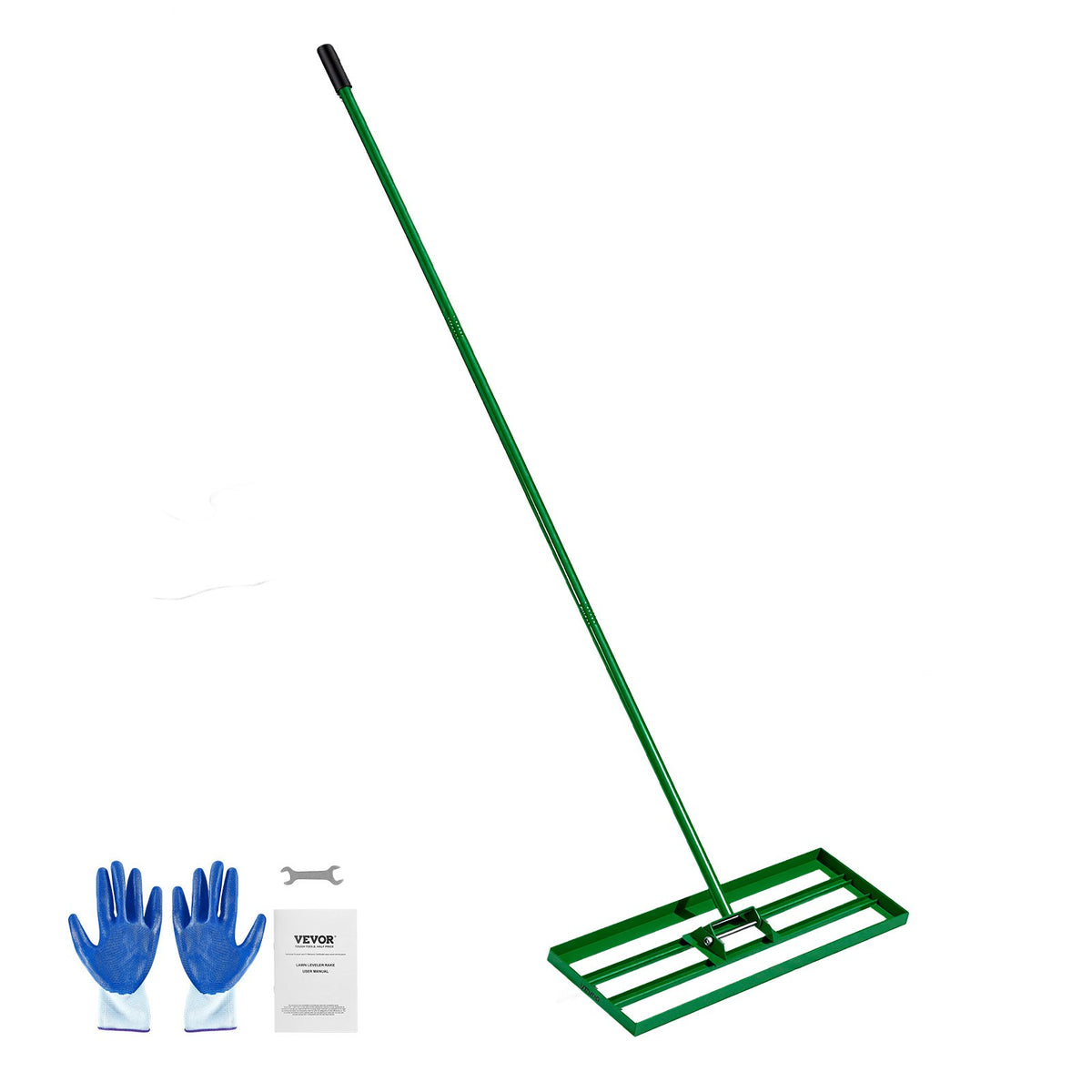 VEVOR zāliena līdzināšanas grābeklis 760 × 254 mm ar 1980 mm tērauda pagarinātu rokturi, izturīgs zāliena līdzinātājs dārzam, golfa zālienam un saimniecībai