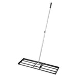VEVOR zāliena līdzināšanas grābeklis ar 213 cm rokturi, 91,4 × 25,4 cm zemes plāksni, rūsas izturīgs oglekļa tērauda augsnes līdzinātājs ar 3 regulējamiem augstumiem, zāliena līdzināšanas instruments pagalmam un golfa laukumiem