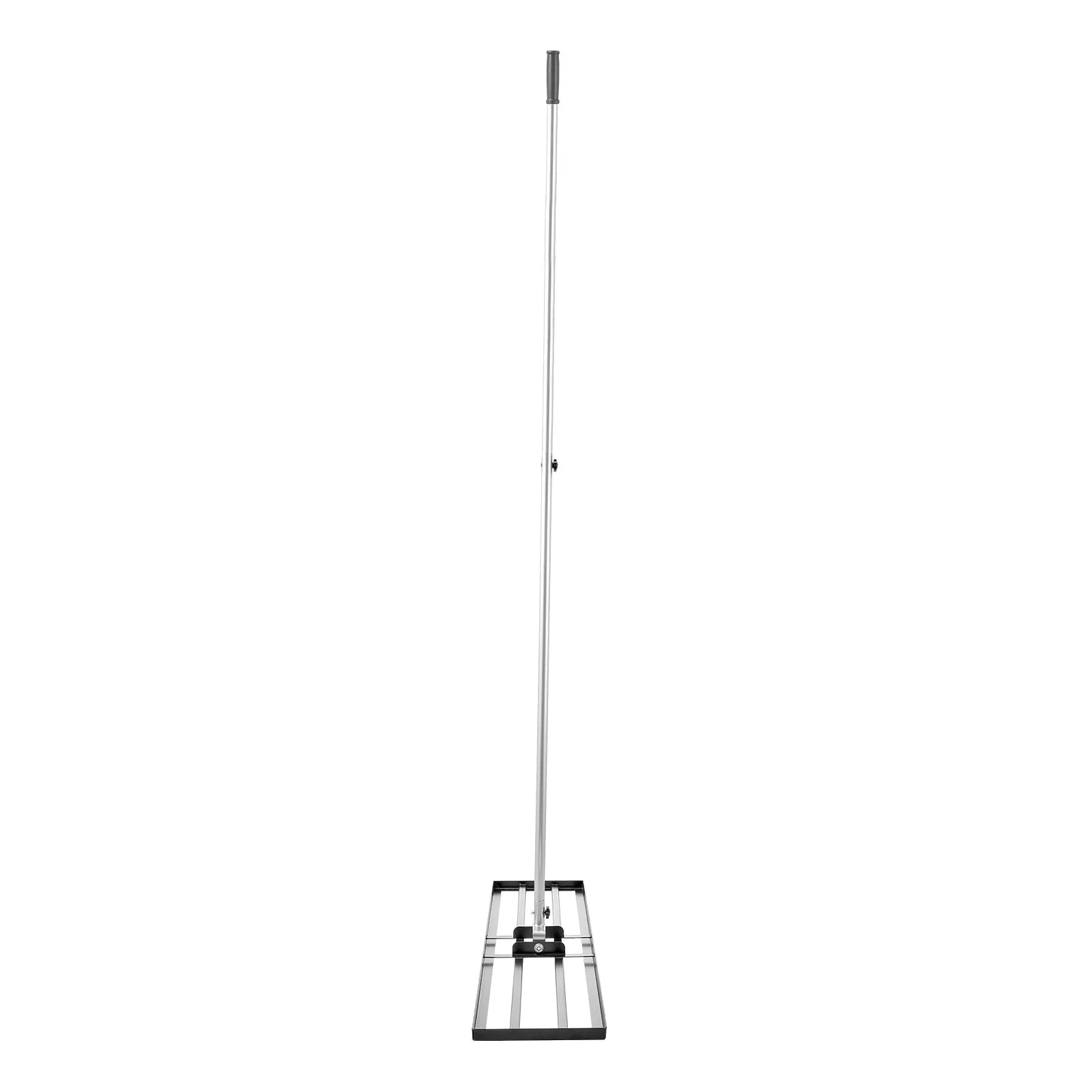 VEVOR zāliena izlīdzināšanas grābeklis ar 213 cm rokturi, 1219 × 254 mm zemes plāksne, pret rūsu noturīgs oglekļa tērauda augsnes izlīdzināšanas instruments ar 2 augstuma regulēšanas līmeņiem, zālienam, pagalmam un golfa laukumiem
