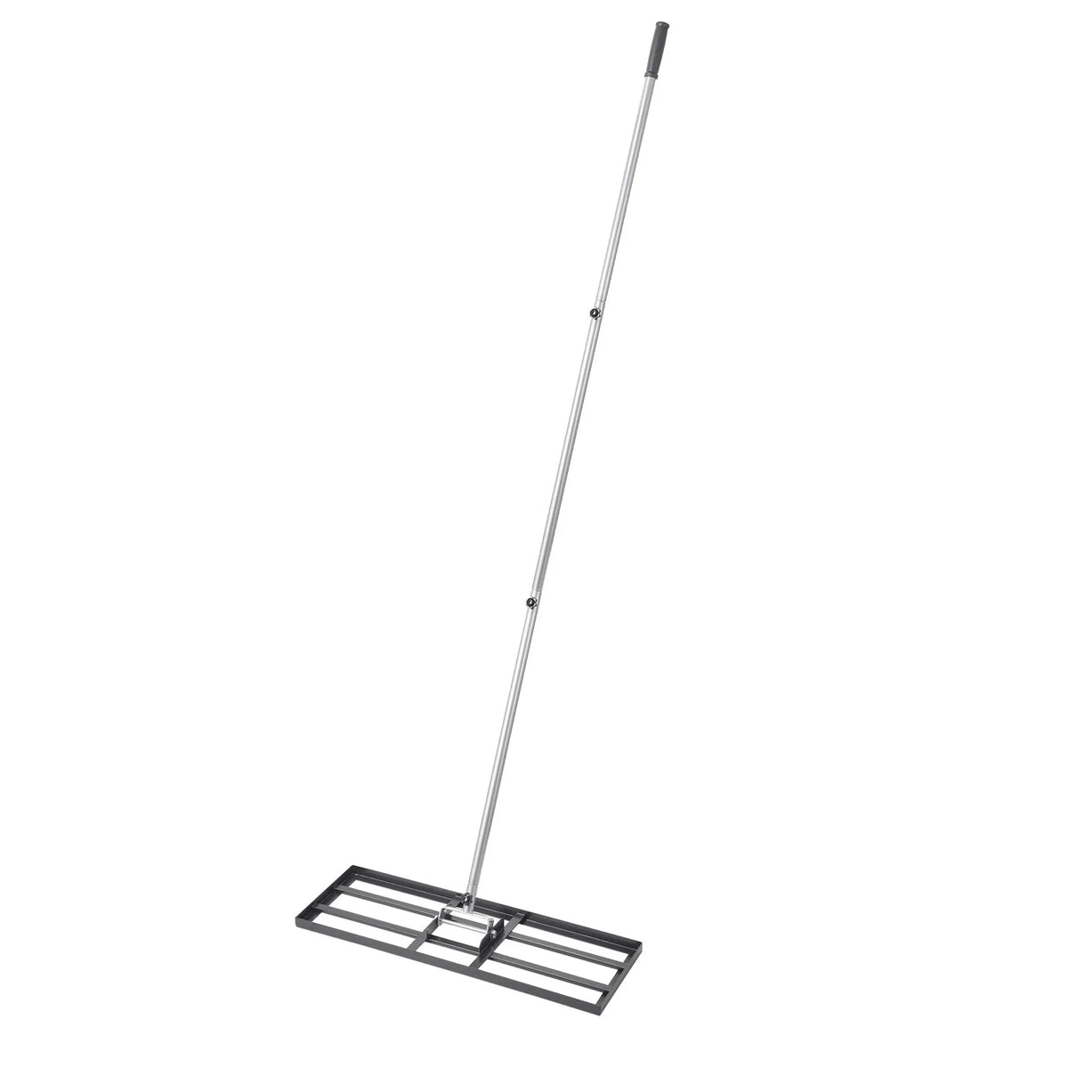VEVOR zāliena izlīdzināšanas grābeklis ar 213 cm rokturi, 762 × 254 mm zemes plāksne, pret rūsu noturīgs oglekļa tērauda augsnes izlīdzināšanas instruments ar 3 augstuma regulēšanas līmeņiem, zālienam, pagalmam un golfa laukumiem
