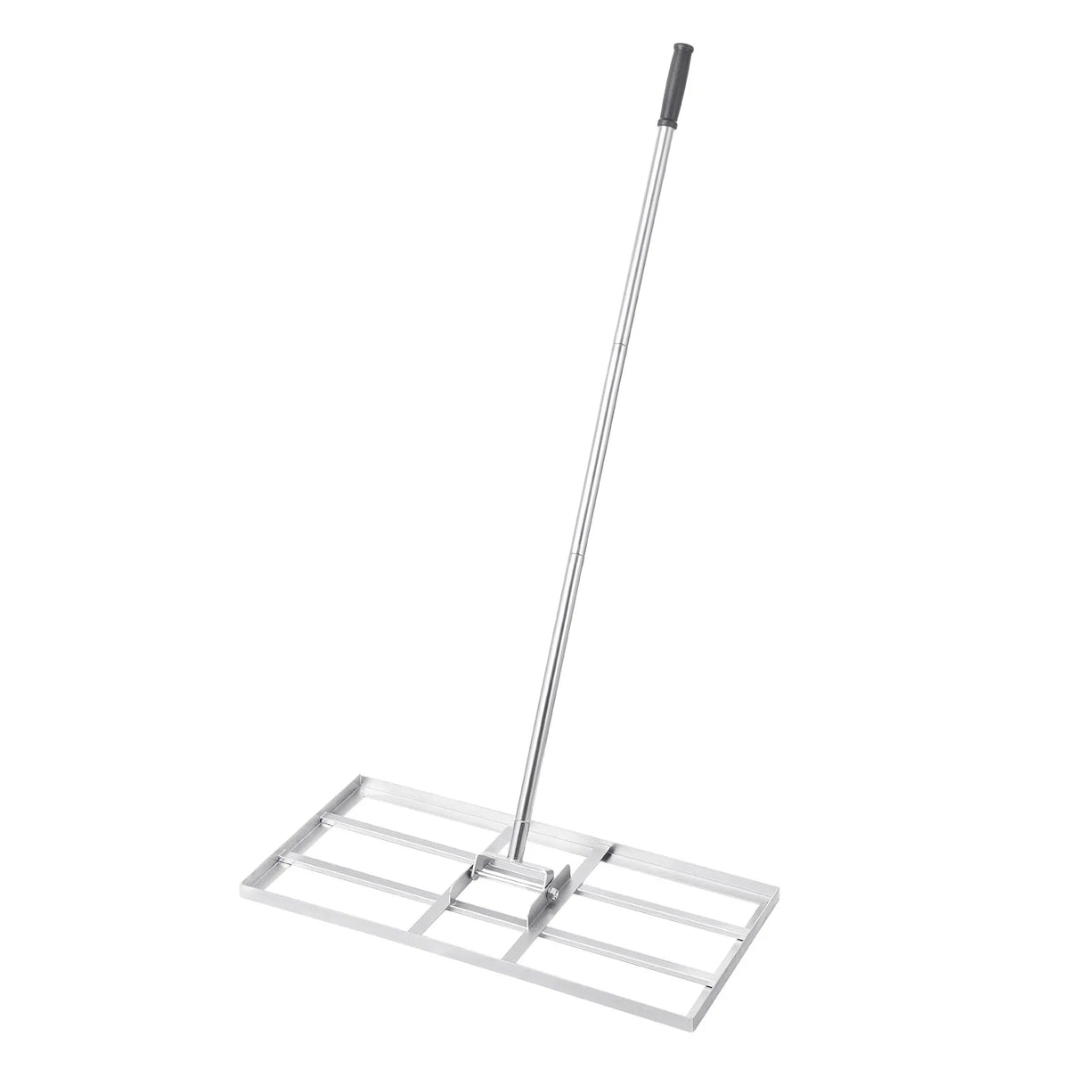 VEVOR zāliena līdzināšanas grābeklis ar 2130 mm rokturi, 1220 × 254 mm plāksni, oglekļa tērauda zāliena līdzinātājs ar 2 regulējamiem augstumiem, zāliena izlīdzināšanas instruments pagalmam un golfa laukumiem