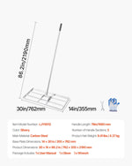 VEVOR zāliena līdzināšanas grābeklis ar 2130 mm rokturi, 1220 × 254 mm plāksni, oglekļa tērauda zāliena līdzinātājs ar 2 regulējamiem augstumiem, zāliena izlīdzināšanas instruments pagalmam un golfa laukumiem