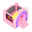 VEVOR piepūšamā lēkāšanas pils, iekštelpu un āra rotaļu mājiņa ar batutu, bērnu piepūšamā atrakcija ar ventilatoru, slidkalniņu un uzglabāšanas somu, ģimenes piemājas batuta pils zēniem un meitenēm no 3 līdz 8 gadu vecumam, 2794 × 2311 × 2311 mm