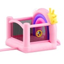 VEVOR piepūšamā lēkāšanas pils, iekštelpu un āra rotaļu mājiņa ar batutu, bērnu piepūšamā atrakcija ar ventilatoru, slidkalniņu un uzglabāšanas somu, ģimenes piemājas batuta pils zēniem un meitenēm no 3 līdz 8 gadu vecumam, 2794 × 2311 × 2311 mm