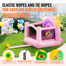 VEVOR piepūšamā lēkāšanas pils, iekštelpu un āra rotaļu mājiņa ar batutu, bērnu piepūšamā atrakcija ar ventilatoru, slidkalniņu un uzglabāšanas somu, ģimenes piemājas batuta pils zēniem un meitenēm no 3 līdz 8 gadu vecumam, 2794 × 2311 × 2311 mm
